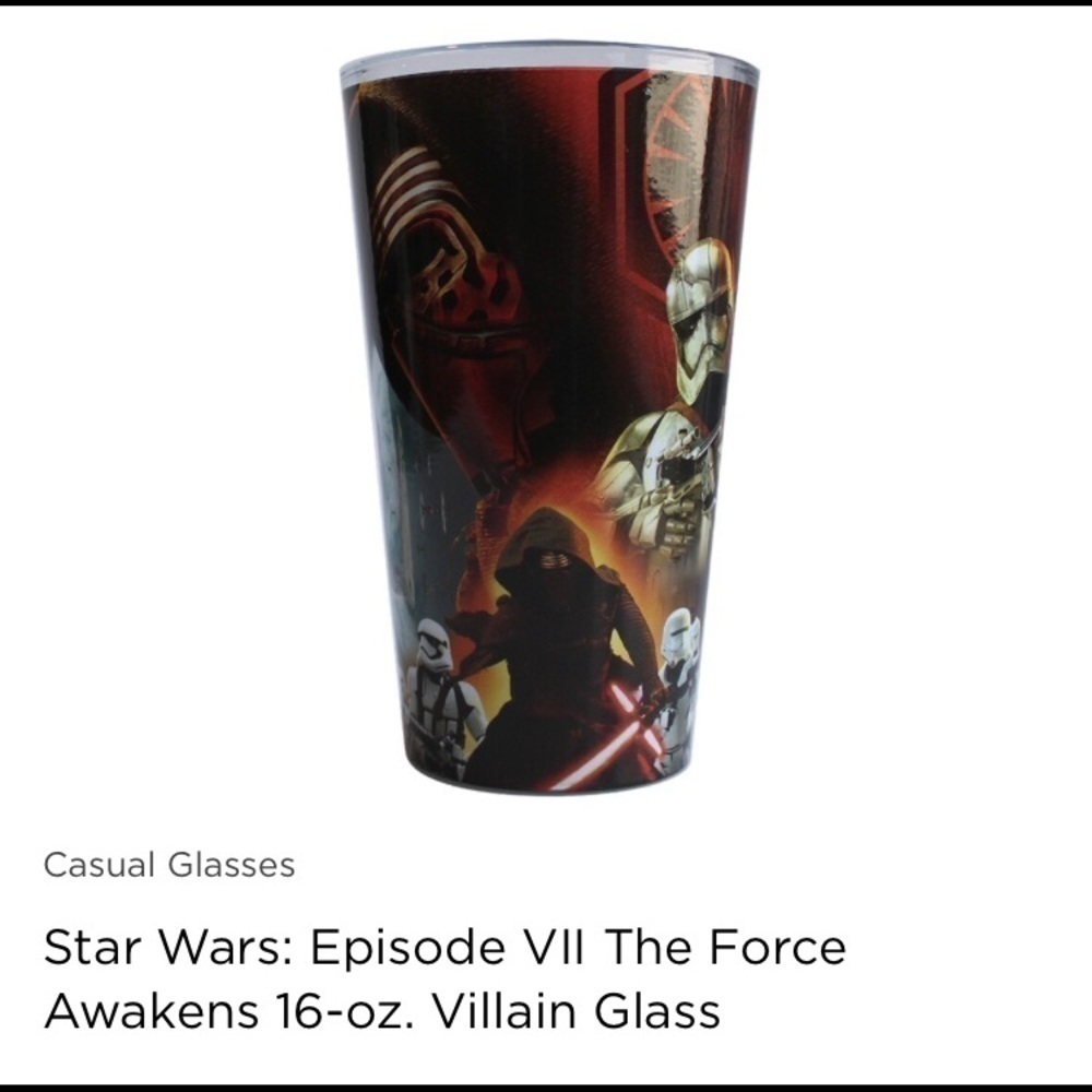 Star Wars:‎ The Force Awakens 16-oz. Villain Glass